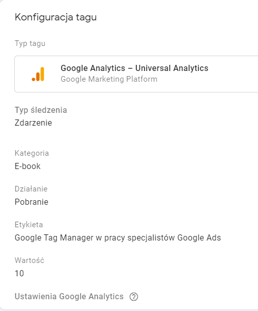Cele w Google Analytics